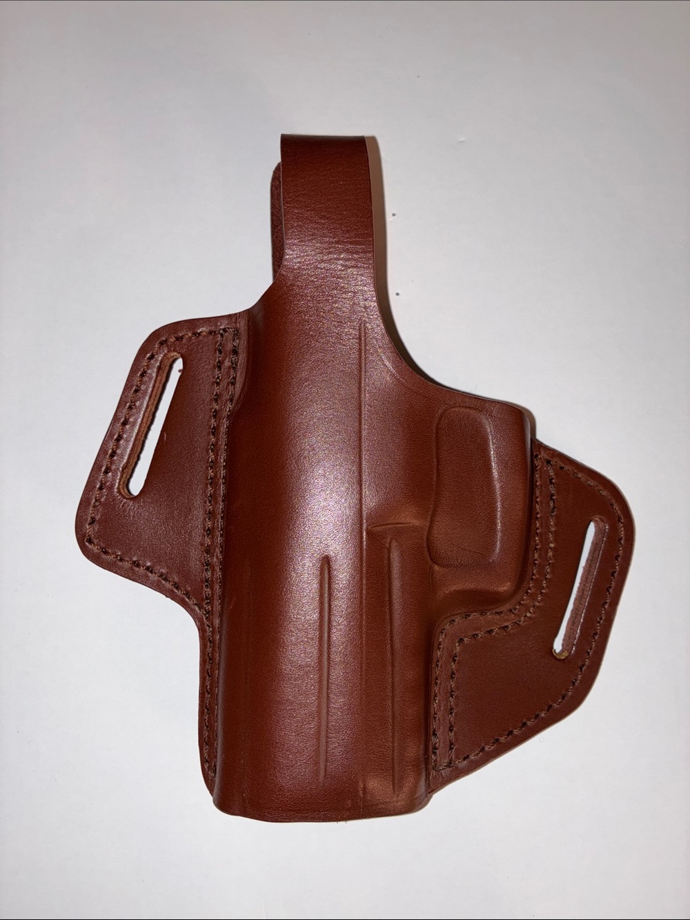 Falco Classic Shikra (C206) Pancake Style OWB Leather Holster with Thumb Break